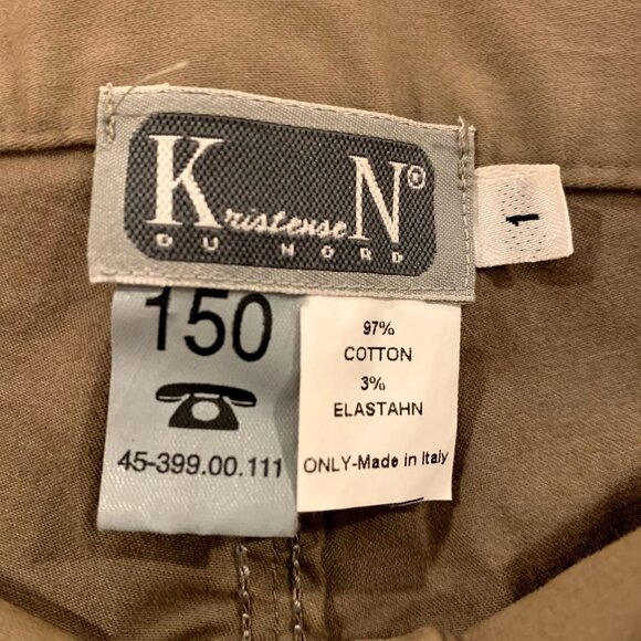 Kristensen Du Nord 4 Beige Chino Straight Leg Pants Mid Rise Stretch Trousers - Picture 2 of 5